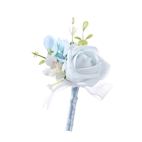 Bothyi - Boutonniere De Diseño Sencillo Para Boda, Graduación, Aniversario, Dama De Honor, 8 Cm X 12 Cm, Azul