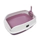 thumbnail image 1 of Caja De Arena Para Gatos Semiabierta, Inodoro Profundo Portátil Con Cuchara, Orinal Para Gatos, Color Rosa, 1 of 5