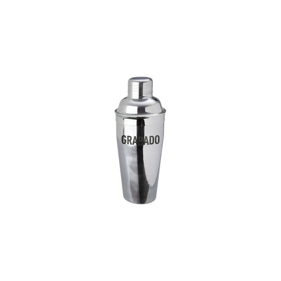 Coctelera Bar Profesional 700ml Acero Inoxidable + Grabado Gris