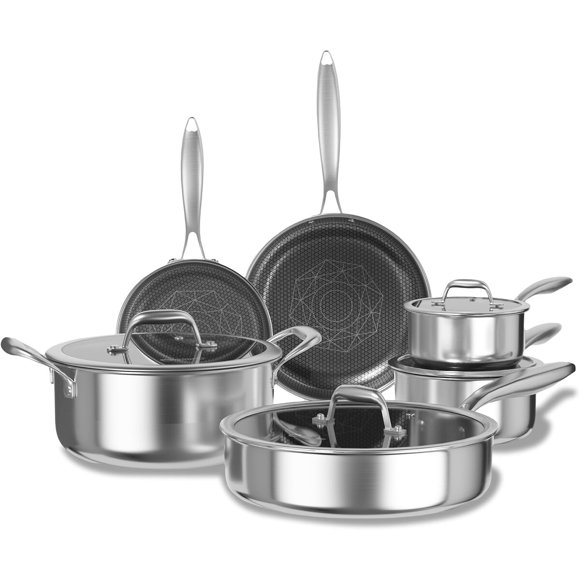 Juego de Ollas COOKER KING Hybrid de Acero Inoxidable