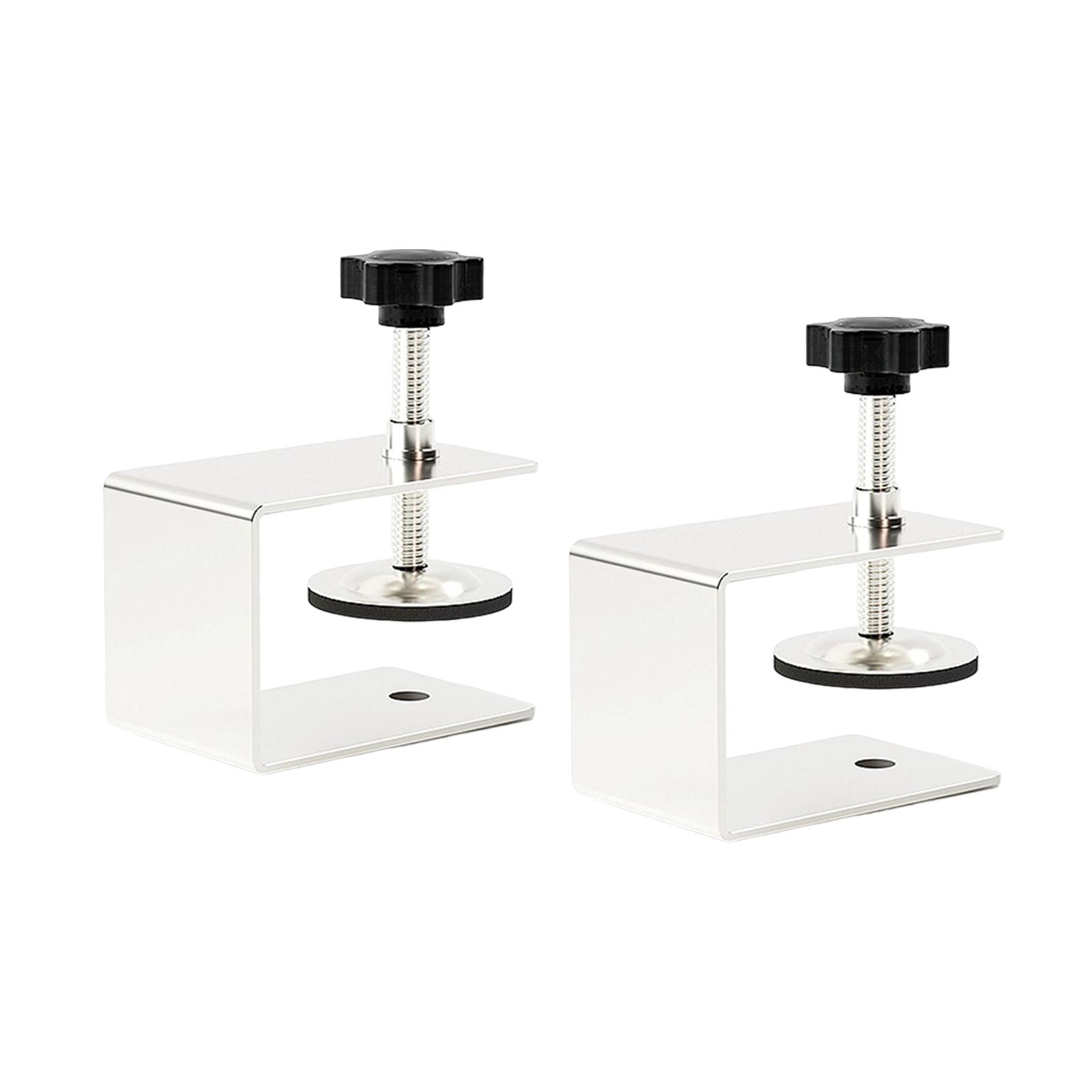 Magideal - 2 Abrazaderas Metálicas Para Cajones Frontales, Con Soporte De Fácil Ajuste, Plantilla, Kit Adaptador, Accesorios Y Clip De Fijación Para Carpintería.