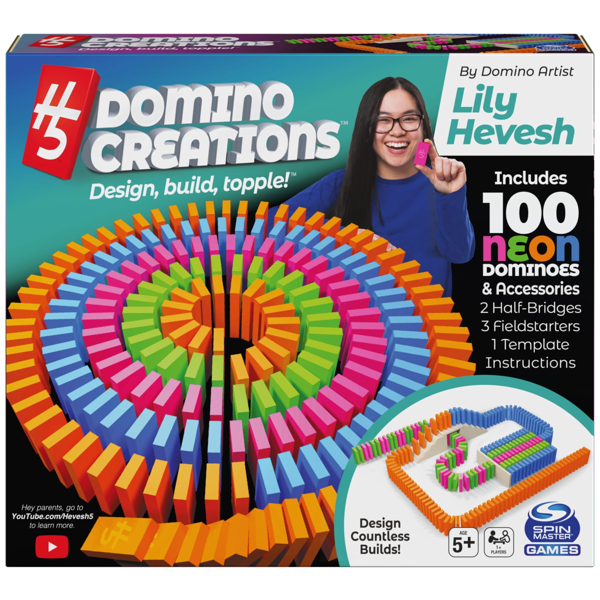 Set De Dominó Spin Master Games H5 Domino Creations, 100 Piezas