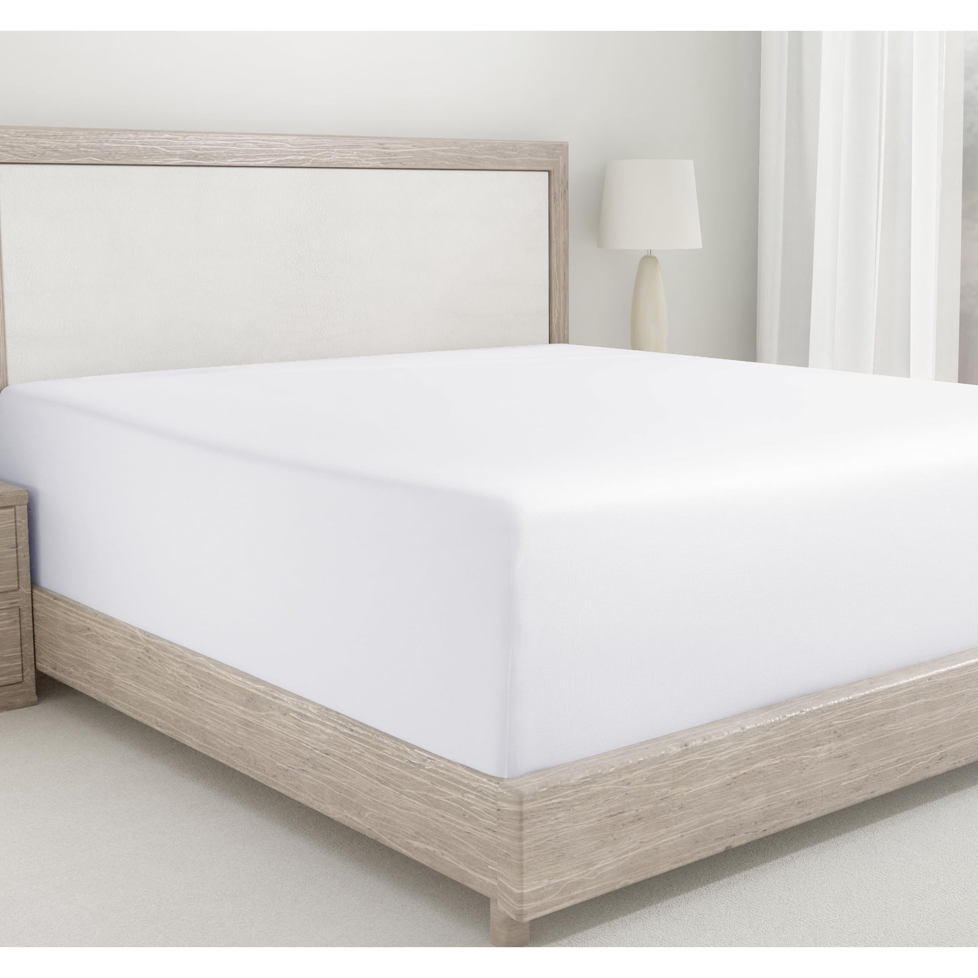 Sábana Bajera Ajustable California Design Den, 100% Algodón, 400 Hilos, Tamaño Queen