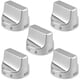 thumbnail image 1 of Modoo Juego de 5 Perillas de Acero Inoxidable para Estufa, Compatibles con Whirlpool (W11620567), 1 of 8