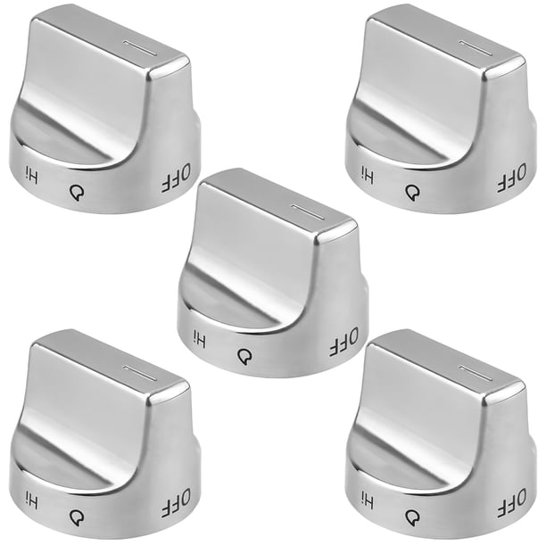 Modoo Juego de 5 Perillas de Acero Inoxidable para Estufa, Compatibles con Whirlpool (W11620567)