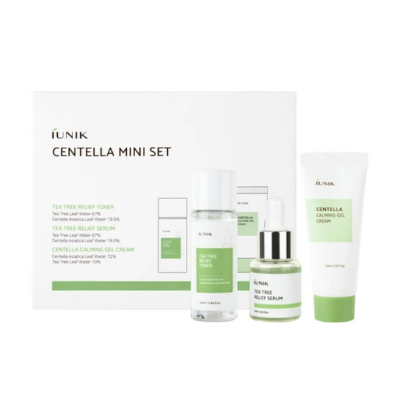 Set De Skincare Coreano De Tónico, Sérum Y Crema Con Centella Asiática Y Árbol De Té -