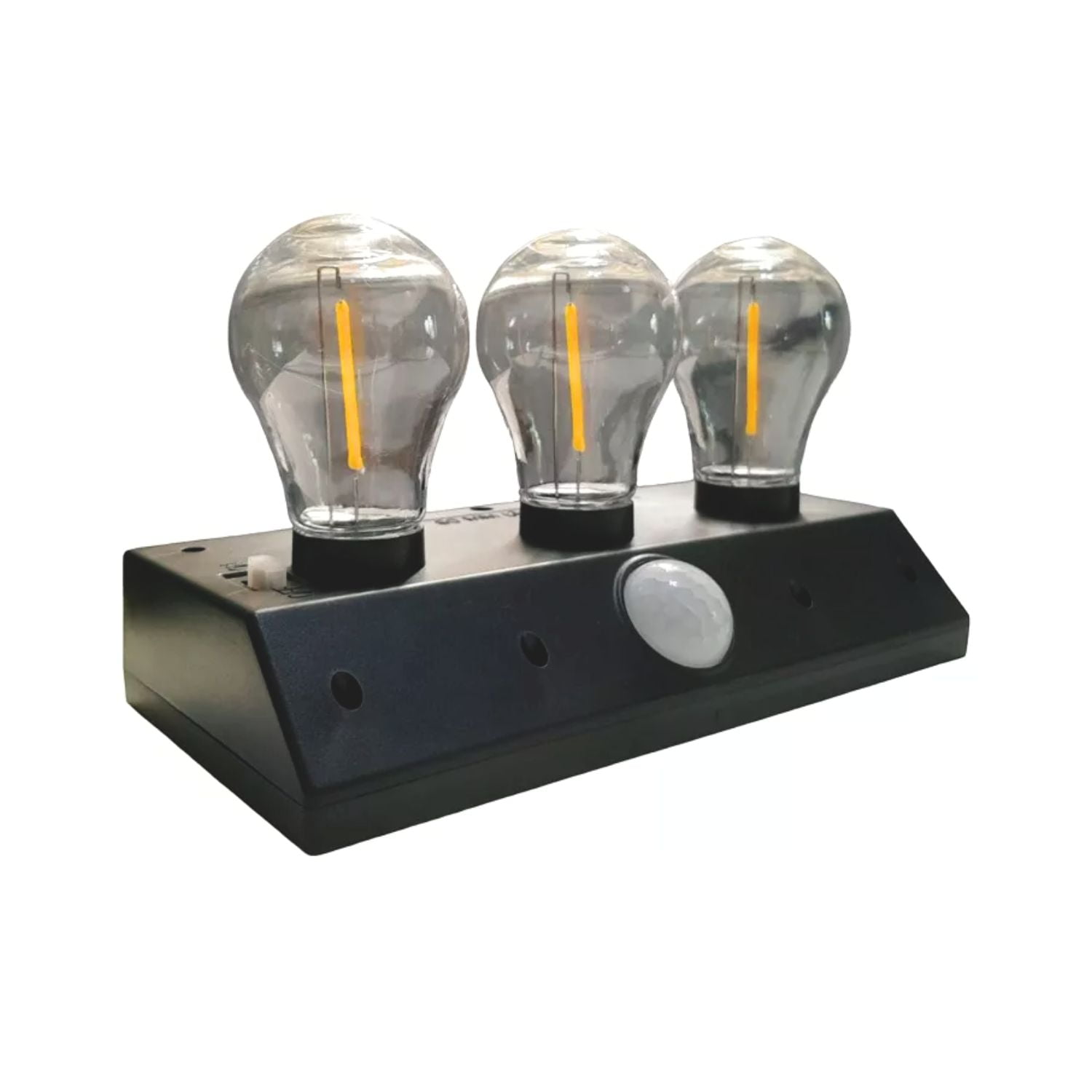 Disparo - Lampara Bombillo Solar 3 Ampolletas Linterna Pared Luz Cálida