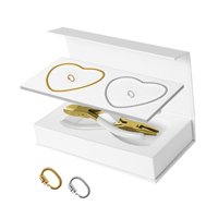 Ioensy - Kit De Pulseras Permanentes Con Cierres De Seguridad. Kit Romántico Para Hacer Pulseras Diy. 1 Plata, 1 Oro.