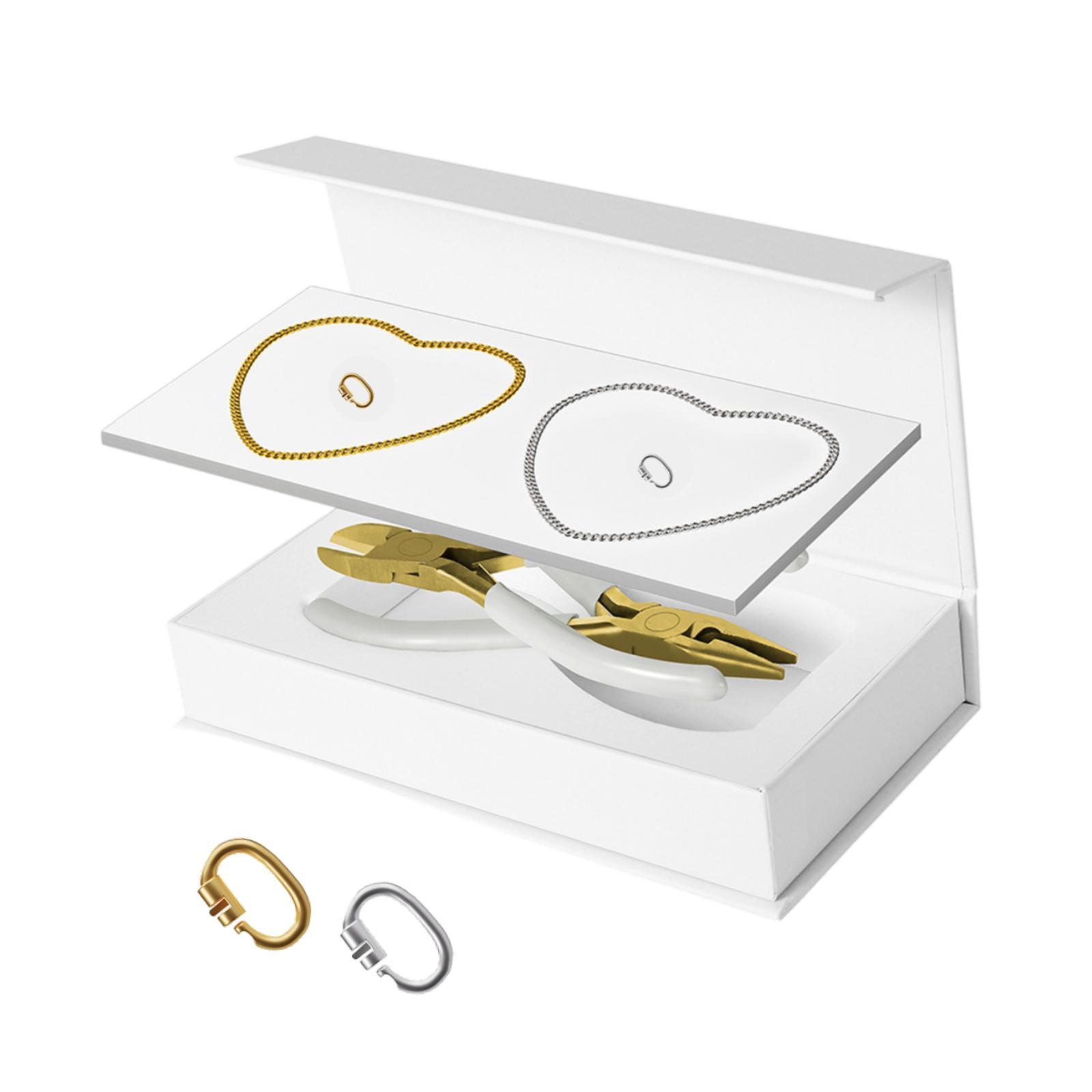 Ioensy - Kit De Pulseras Permanentes Con Cierres De Seguridad. Kit Romántico Para Hacer Pulseras Diy. 1 Plata, 1 Oro.