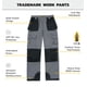 thumbnail image 4 of Pantalones de trabajo Caterpillar Trademark para hombre, corte clásico, gris/negro, 4 of 8