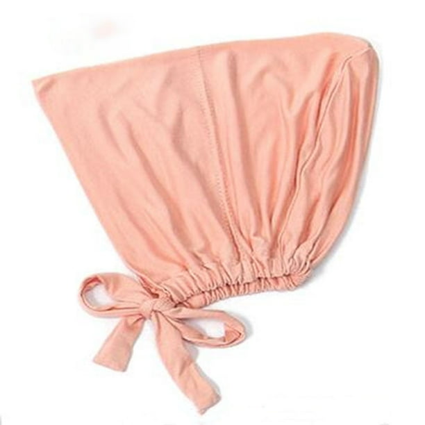 Stay Stylish & Comfortable with Adjustable Inner Under Hijab Cap - Solid Color Bonnet Caps with Ties Back