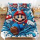 thumbnail image 1 of Super Mario 3-Piece Comforter Set for Bedroom Super Mario Bedding Set for Kids Adults Soft Microfiber Duvet Cover Set with Zipper Closure, 1 of 5