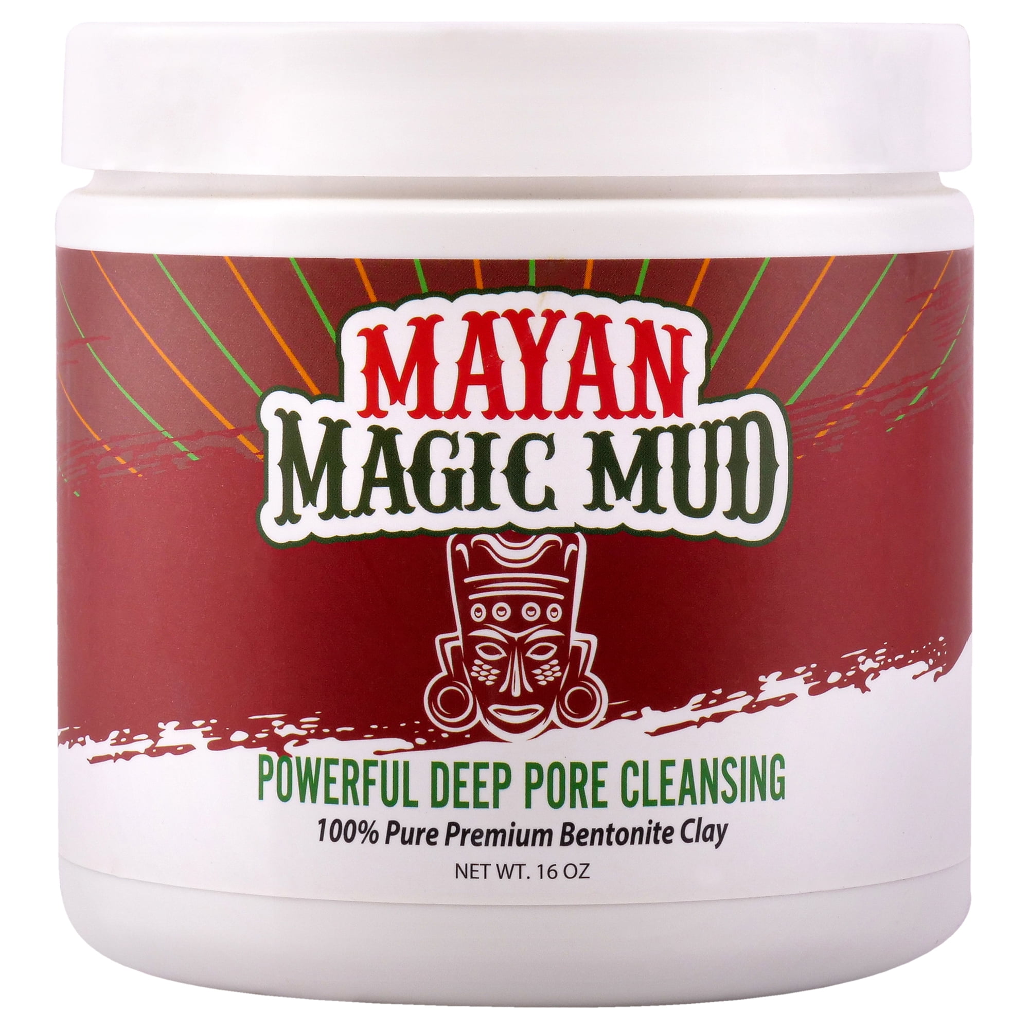 Mayan Magic Mud - Potente Arcilla De Caolín Blanca Para Limpieza Profunda De Poros De Para Unisex - Limpiador De 16 Oz