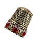 thumbnail image 5 of Dedales de costura, dedales de metal para coser a mano protector de dedos, accesorios de artesanía para acolchar para tejer herramienta de bricolaje Cristal de oro, 5 of 5