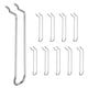 thumbnail image 1 of Uxcell 10 Piezas de Ganchos para Tablero Perforado, Kit de Ganchos para Tablero de 5.9 Pulgadas que se Ajusta a Tablero Perforado de 1/6" para Garaje, 1 of 7