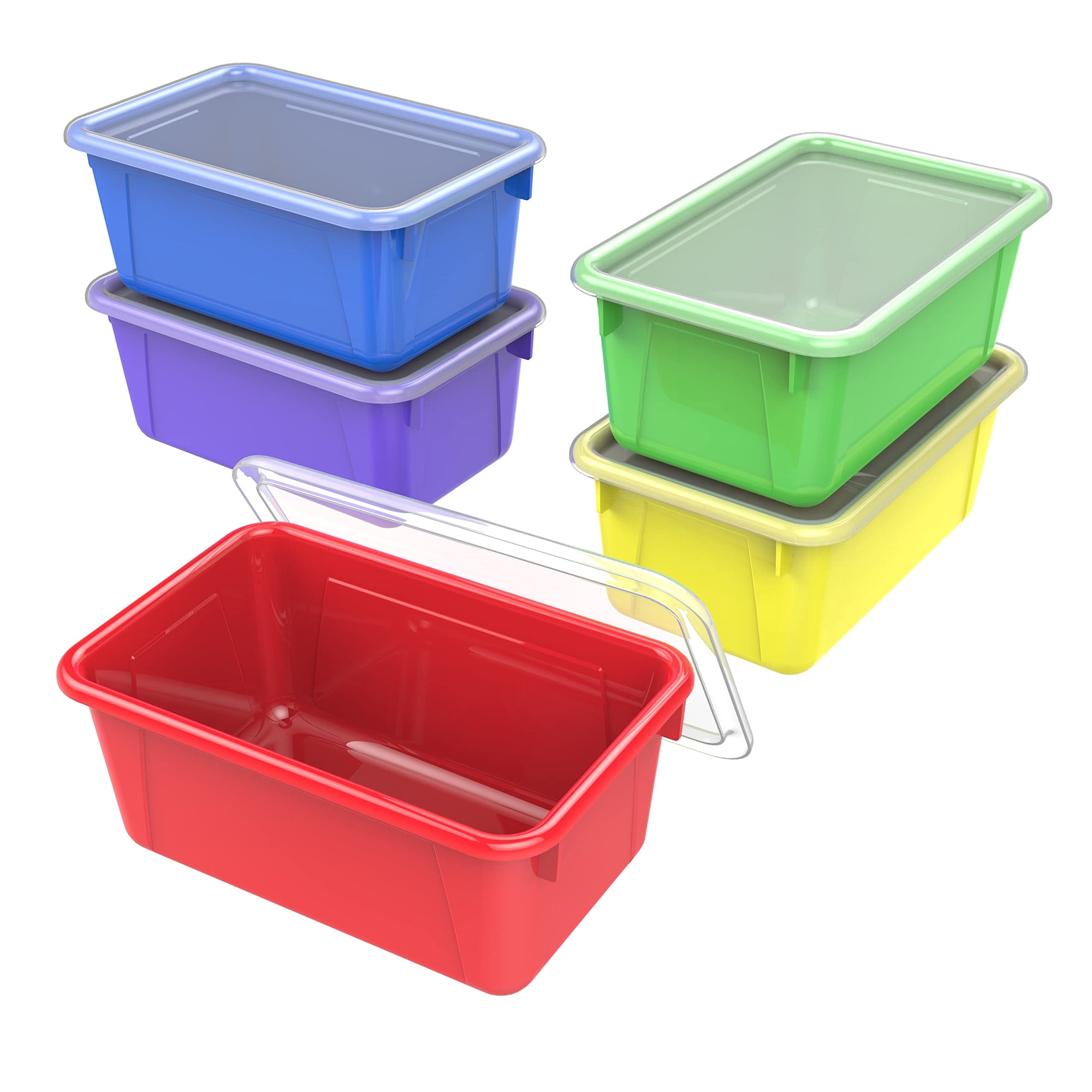 Contenedores De Almacenamiento De Plástico Storex Cubby Bins Classroom, Paquete De 5