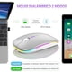 thumbnail image 2 of Mouse Inalambrico Bluetooth y 2.4GHz con Modos Dual, Recargable y Ergonómico, Click Silencioso y 3 DPI Ajustables - Ideal para PC, Mac, Computadoras y Portátiles - Color Plata, 2 of 5