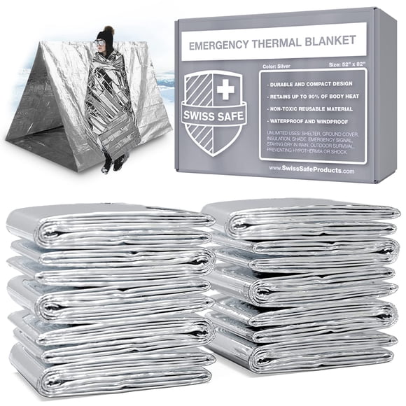 Mantas térmicas Mylar de emergencia Swiss Safe a granel