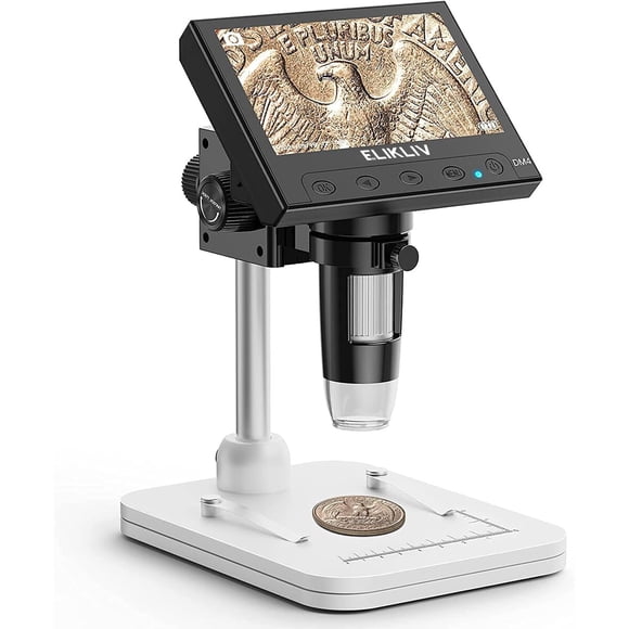 Microscopio Digital Elikliv LCD 1000x 4.3 8 LED EDM4