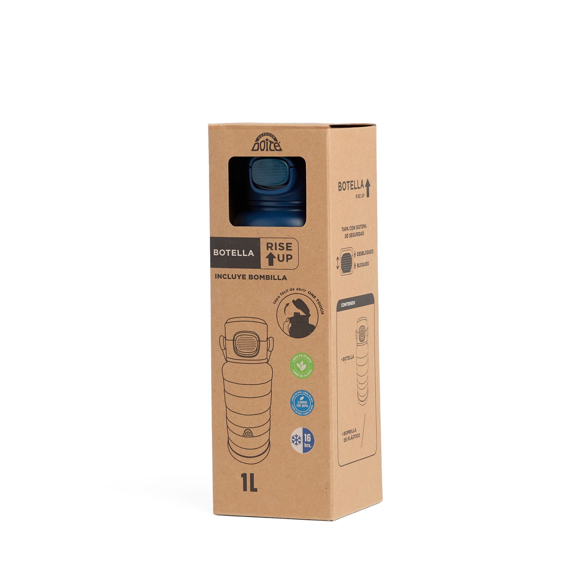 Botella térmica Rise Up azul 1l