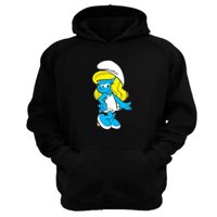 Genérico - Polerón Canguro Pitufina Negro Talla S Unisex