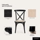 thumbnail image 5 of Silla Comedor Madera Ratán Apilable Crossback Negra, 5 of 8