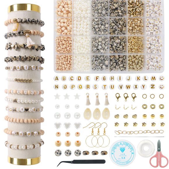 Kit de Cuentas TOIPINIO 350 g para Creación de Joyas con Piedras Naturales