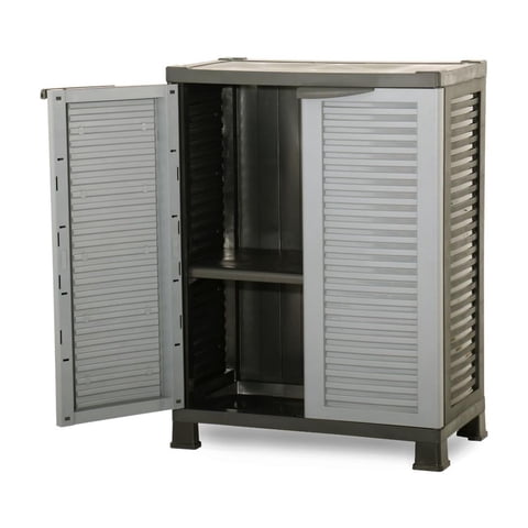 Ram - Armario Closet Plástico Mediano Multiuso Gris 68X39X92Cm