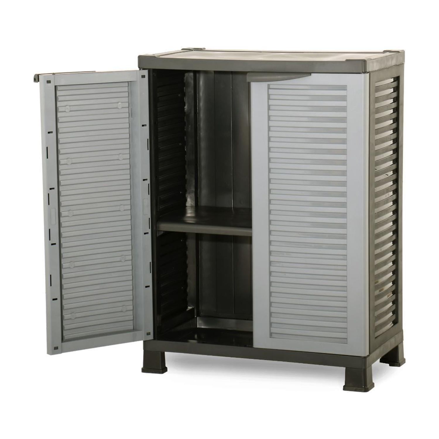 Ram - Armario Closet Plástico Mediano Multiuso Gris 68X39X92Cm