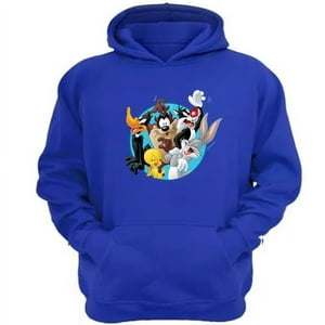 Genérico - Polerón Canguro Dibujos Animados Lt Azul Talla S Unisex