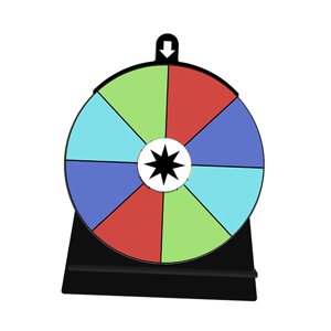 Magideal - Rueda Giratoria De Colores Acrílico Editable Con Soporte Juego De Beber Para Adultos Para Reuniones De Espectáculos Pub Tiendas 8 Ranuras