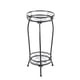 thumbnail image 1 of Soporte para plantas Kavlium para interiores y exteriores, 2 niveles, 69 cm, metal negro, 1 of 6