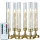 thumbnail image 1 of Velas sin llama Prerish, 6 unidades, con temporizador y cadena de estrellas doradas, 1 of 7