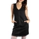 thumbnail image 1 of Jess por Meiko Vestido de Mujer Cuello en V Sin Mangas Cremallera Trasera Imitación de Gamuza Vestido Mini Negro M, 1 of 6