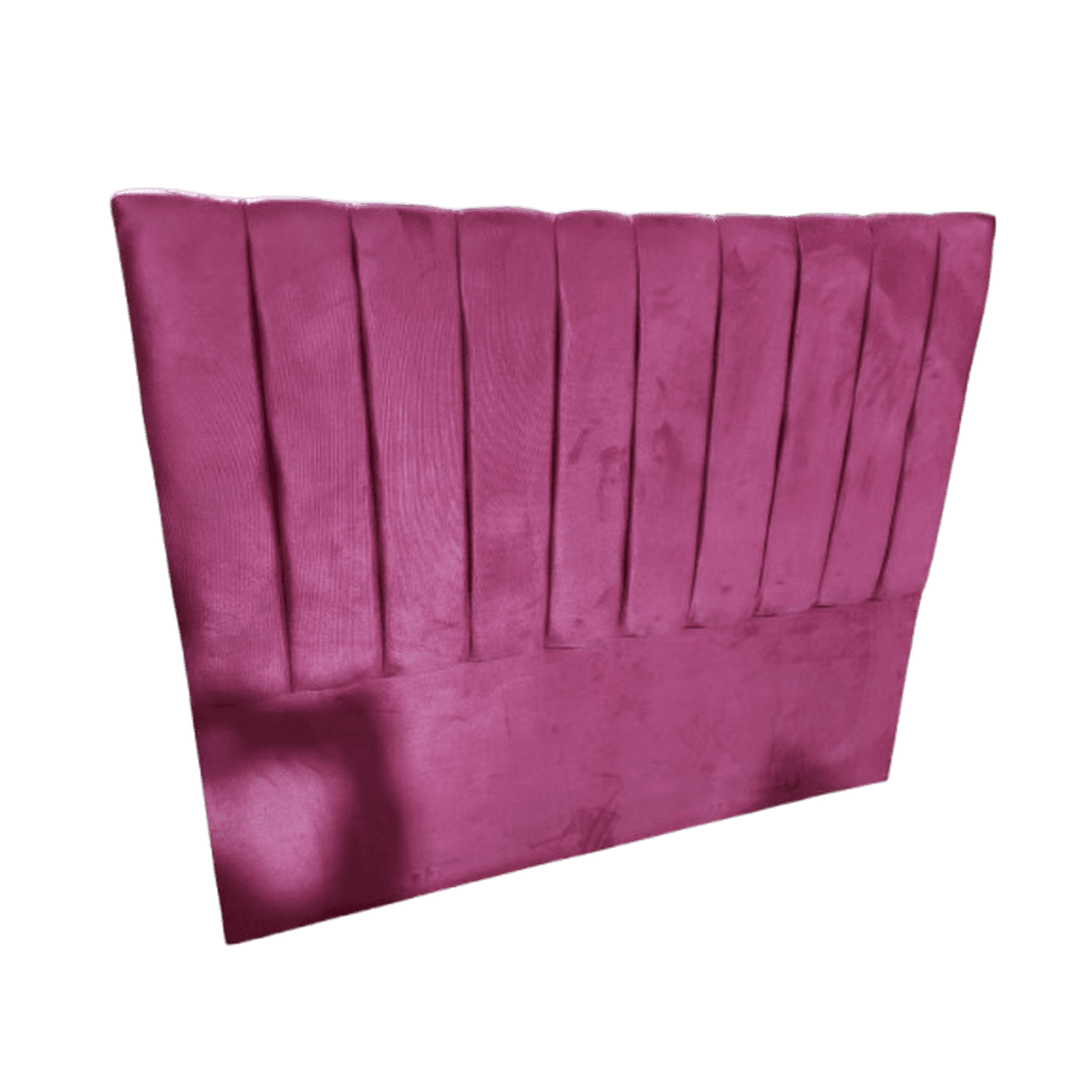 Rous Muebles - Respaldo Premium, Cama Dos Plazas, Color Rosado, Diseño Acanalado
