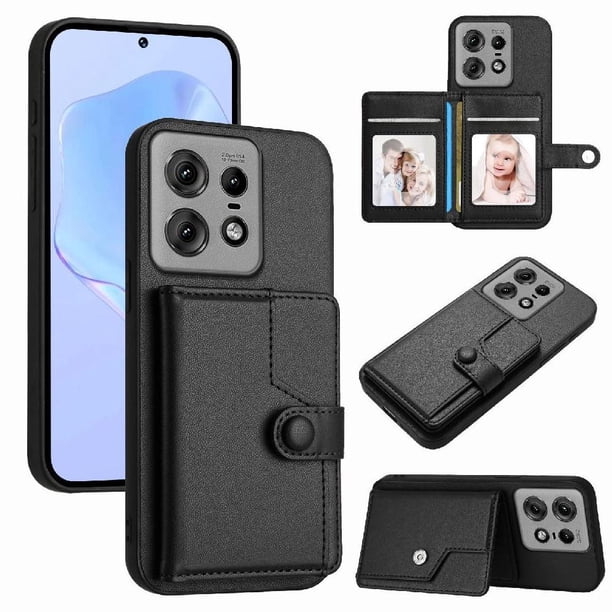 FOXDOCK Funda para Moto Edge 50 Pro con Bloqueo RFID - Diseño Elegante con Cierre de Botón