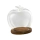 thumbnail image 4 of Cúpula de vidrio transparente con base de madera, artesanía floral decorativa de bricolaje, exhibición de mesa, diámetro 3.5 pulgadas, para decoración Café, 4 of 5