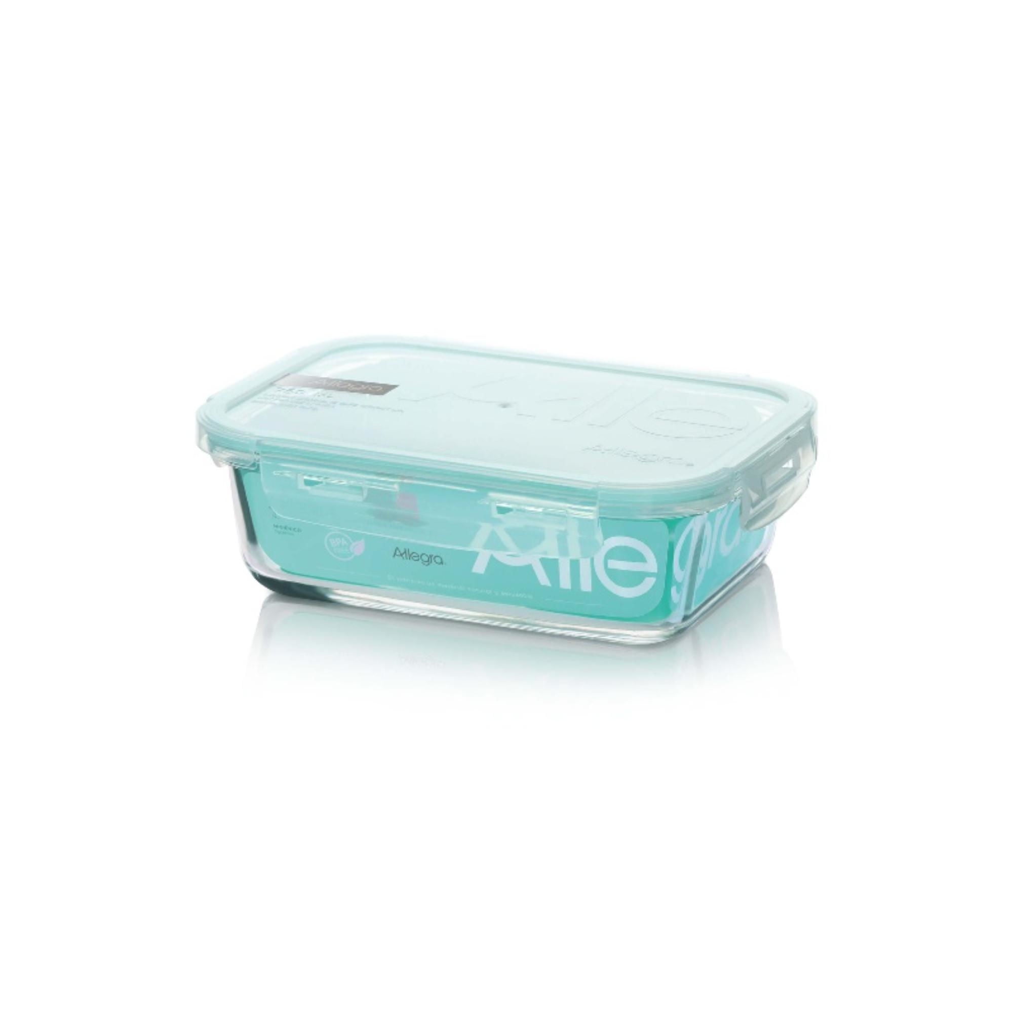 Allegra - Hermético Vidrio Rectangular 750Ml 1 Pieza Transparente