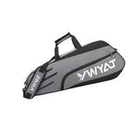 Ioensy - Bolsa Para Raquetas De Bádminton, Bolsa Para Deportes Al Aire Libre, Cierre De Cremallera, Bolsa Para Transportar Raquetas, Color Gris Y Negro