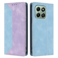 Funda Foxdock Para Honor X6B De Cuero Premium Bicolor Con Ranuras Rfid, Carcasa Tipo Billetera Antigolpes Y Soporte Plegable