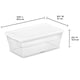 thumbnail image 2 of Caja de almacenamiento Sterilite de 6 cuartos (5.7 L) de plástico transparente x24, 2 of 9