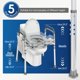 thumbnail image 3 of Asiento elevador para inodoro zhijiazhi, ajustable, con apoyabrazos, 227 kg, 3 of 6