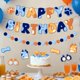 thumbnail image 5 of Guirnalda Danadia Preensamblada de Cumpleaños Azul y Naranja, 5 of 7