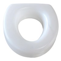 Ioensy - Asiento Inodoro Elevado Sin Herramientas Premium Para Minusválidos Blanco Ajustable