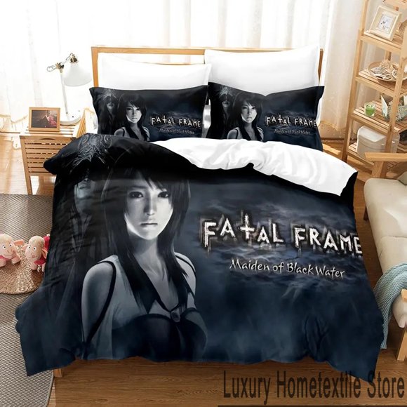Game FATAL FRAME Project Zero Bedding Set,Duvet Cover Bed Set Quilt Cover Pillowcase, Boys Girls Adults Bed Sheets