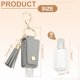 thumbnail image 2 of Botella Vacía de Viaje Portátil con Llavero, Botellas Mini de Cuero PU de 30ml, Contenedor Recargable para Jabón Líquido de Tamaño de Viaje para Loción de Tocador Champú Jabón Líquido, Gris, 2 of 7