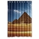 thumbnail image 1 of Cortina de ducha de baño con diseño del antiguo Egipto divino, con ganchos, tamaño 48 x 72 pulgadas, 1 of 3