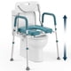 thumbnail image 1 of Asiento de inodoro elevado PELEGON con asas, capacidad de 181 kg, 1 of 9