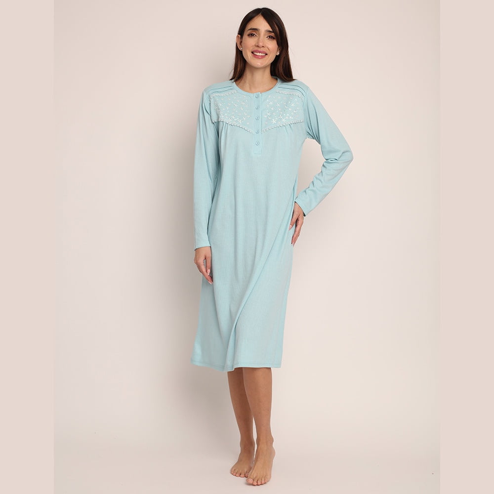 Mon Amour - Camisa Algodón Acanalado Con Bordado 261123 - Xl