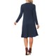 thumbnail image 3 of INSPIRE CHIC Vestido de Punto para Mujer Otoño Invierno Manga Larga Suelto Cuello en V Jersey A-Line Midi con Bolsillos L Azul Oscuro, 3 of 6